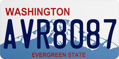 WA license plate AVR8087