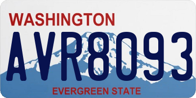 WA license plate AVR8093