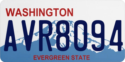 WA license plate AVR8094