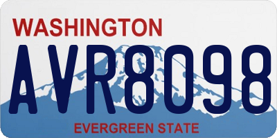 WA license plate AVR8098