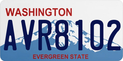 WA license plate AVR8102