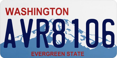 WA license plate AVR8106