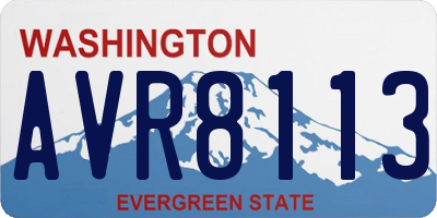 WA license plate AVR8113