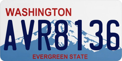 WA license plate AVR8136