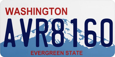 WA license plate AVR8160