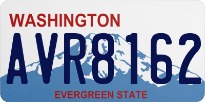 WA license plate AVR8162