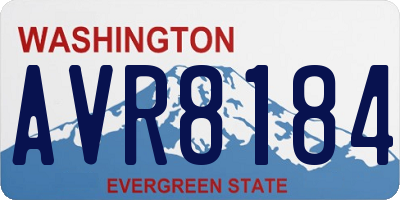 WA license plate AVR8184