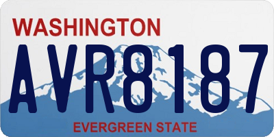 WA license plate AVR8187