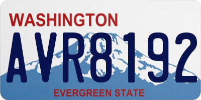 WA license plate AVR8192