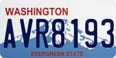 WA license plate AVR8193