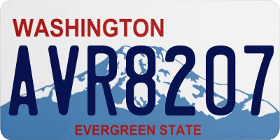 WA license plate AVR8207