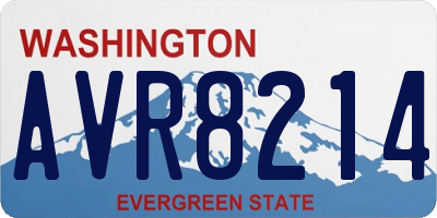 WA license plate AVR8214