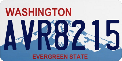 WA license plate AVR8215