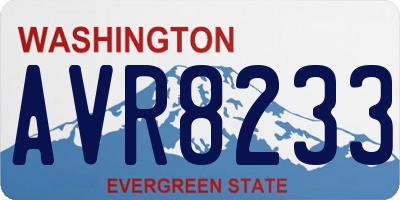 WA license plate AVR8233