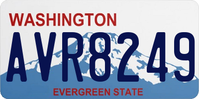 WA license plate AVR8249