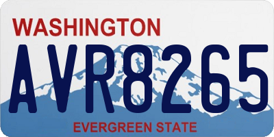 WA license plate AVR8265