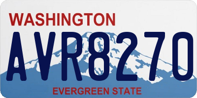 WA license plate AVR8270