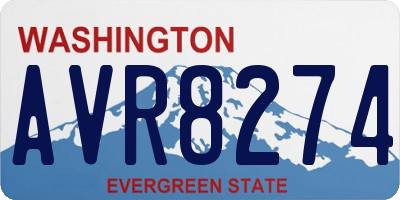 WA license plate AVR8274