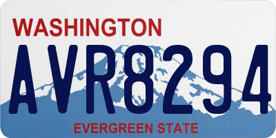 WA license plate AVR8294