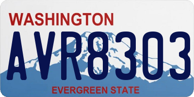 WA license plate AVR8303