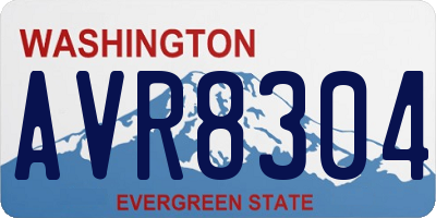 WA license plate AVR8304