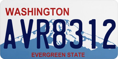 WA license plate AVR8312