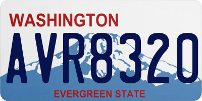 WA license plate AVR8320