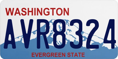 WA license plate AVR8324