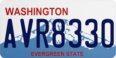 WA license plate AVR8330