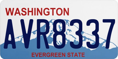 WA license plate AVR8337