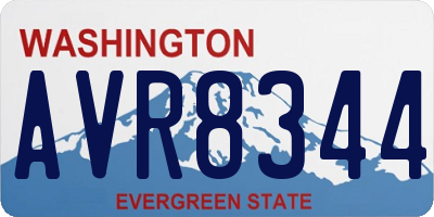 WA license plate AVR8344