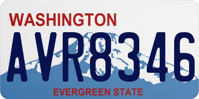 WA license plate AVR8346