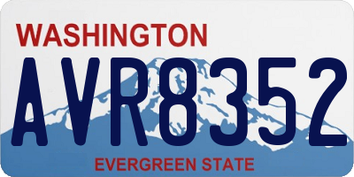 WA license plate AVR8352