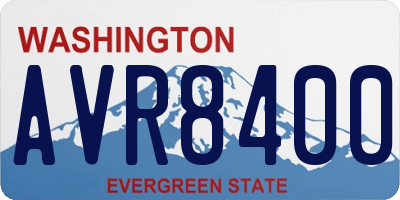 WA license plate AVR8400