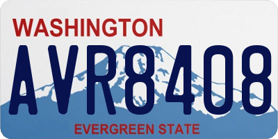 WA license plate AVR8408