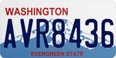 WA license plate AVR8436