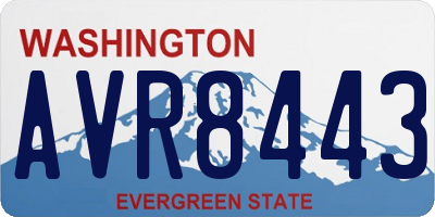 WA license plate AVR8443