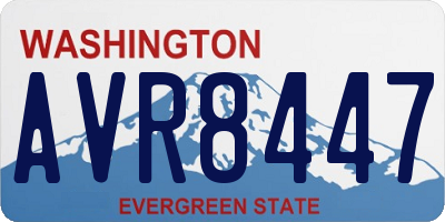 WA license plate AVR8447