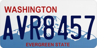 WA license plate AVR8457
