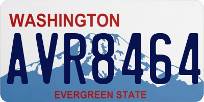 WA license plate AVR8464