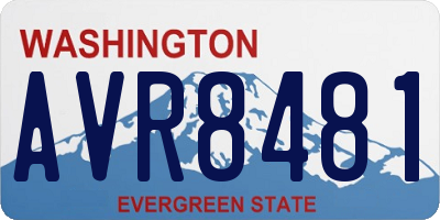WA license plate AVR8481