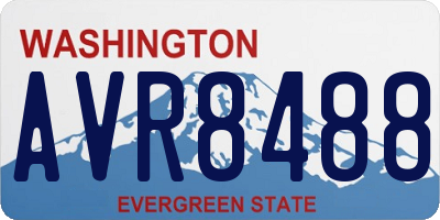 WA license plate AVR8488