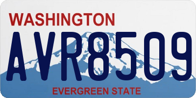 WA license plate AVR8509