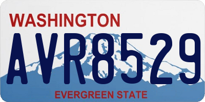 WA license plate AVR8529