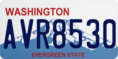 WA license plate AVR8530