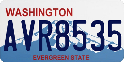 WA license plate AVR8535