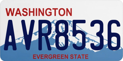 WA license plate AVR8536