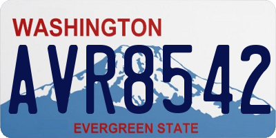 WA license plate AVR8542