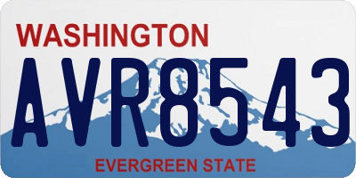 WA license plate AVR8543