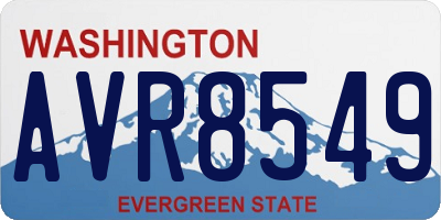 WA license plate AVR8549